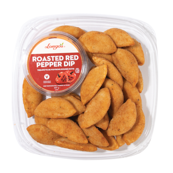 Longo's Breaded Perogies With Roasted Red Pepper Dip 30Pc