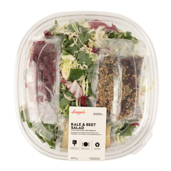 Longos Kale And Beet Salad With Lemon Poppy Seed Dressing
