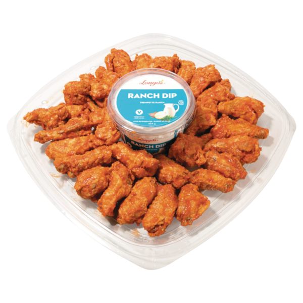 Fully Cooked Buffalo Chicken Wings With Ranch Dip Prevously Frozen